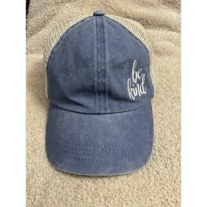 David and Young, Blue‎ Distressed Mesh Be Kind Baseball Hat Cap Adjustable